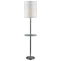 Kenroy Exhibit Floor Lamp, 65"H, Silver