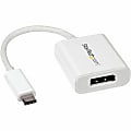 StarTech.com USB C to DisplayPort Adapter 4K 60Hz - USB Type-C to DP 1.4 Monitor Video Converter (DP Alt Mode) - CDP2DPW 1 thumbnail image
