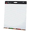 FORAY® 80% Recycled Restickable Tabletop Chart Pad, 24" x 32", 1" Ruled, 25 Pages