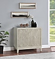 Coast to Coast Addis 34-1/2”W Transitional Cabinet With 2 Doors, Beige