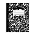 C-Line Composition Notebooks, 7-1/2" x 9-3/4", Wide Rule, 100 Sheets, Black Marble, Pack Of 12 Notebooks 1 thumbnail image