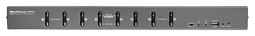 IOGEAR 8-Port Dual Link DVI KVMP with VGA Support - 8 Computer(s) - 1 Local User(s) - 2560 x 1600 - 10 x USB - 9 x DVI1 x VGA