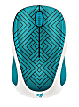 Logitech® Design Collection Wireless Mouse, Teal Maze, 910-005838