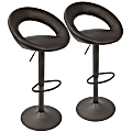 LumiSource Metro Bar Stools, Antique/Brown, Set Of 2 Stools 1 thumbnail image