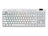 Logitech G PRO X TKL Lightspeed Gaming Keyboard - Wireless Connectivity - Bluetooth - 32.81 ft - 2.40 GHz - USB 2.0 Interface - RGB LED - PC - Mechanical Keyswitch - White
