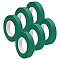 DSS Distributing Premium-Grade Masking Tape, 3" Core, 1" x 55 Yd., Green, Pack Of 6