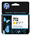 HP 712 DesignJet Yellow Ink Cartridge, 3ED69A 1 thumbnail image