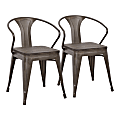 LumiSource Waco Chairs, Antique/Espresso, Set Of 2 Chairs
