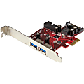 StarTech.com 4 Port PCI Express USB 3.0 Card - 2 External & 2 Internal - SATA Power - PCI Express 2.0 x1 - Plug-in Card - 4 USB Port(s) - 4 USB 3.0 Port(s) - PC, Linux - TAA Compliant 1 thumbnail image