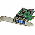 StarTech.com 7 Port PCI Express USB 3.0 Card - Standard and Low-Profile Design 1 thumbnail image