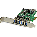 StarTech.com 7 Port PCI Express USB 3.0 Card - Standard and Low-Profile Design - Get the scalability you need by adding 7 USB 3.0 ports with SATA power to your computer - PCIe USB 3.0 Adapter Card - Standard and Low-Profile - UASP Support