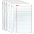 Office Depot® Brand Perforated Writing Pads, 5" x 8", Narrow Ruled, 50 Sheets, White, Pack Of 12 Pads