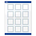 Avery® Print-To-The-Edge Labels & Sure Feed®, S00-DME-PRWGP10, 2" x 2", Glossy White, Preprinted Blue Border & Gold Dots Design, Pack Of 120 1 thumbnail image