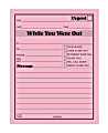 Adams® "While You Were Out" Message Pads, 4 1/4" x 5 1/2", 50 Sheets, Pink, Pack Of 12 1 thumbnail image