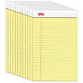 Office Depot® Brand Writing Pads, 5" x 8", Narrow Ruled, 50 Sheets, Canary, Pack Of 12 Pads