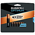 Duracell® Optimum AAA Alkaline Batteries, Pack Of 12