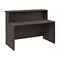Bush Business Furniture Arrive 60"W Reception Desk with Shelf, Storm Gray, Standard Delivery 1 thumbnail image