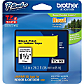 Brother® TZe-661 Black-On-Yellow Security Tape, 1.5" x 26.2'