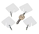STEELMASTER® Slotted Rack-Style Snap-Hook Key Tags, White, Pack Of 20