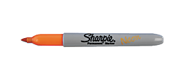 Sharpie® Neon Permanent Marker, Fine Point, Orange