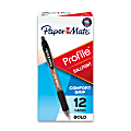 Paper Mate® Profile™ Retractable Ballpoint Pens, Bold Point, 1.4 mm, Translucent Black Barrel, Black Ink, Pack Of 12 1 thumbnail image