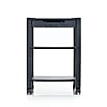 Mind Reader Classify Plastic Mobile Printer Cart With Cable Management, 3-Shelf, 24"H x 17"W x 13"D, Black 1 thumbnail image