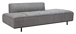 Zuo Faux Leather Confection Sofa, 26-7/16”H x 24-1/4”W x 37”D, Gray 1 thumbnail image