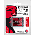Kingston Ultimate 64 GB CompactFlash - 45 MB/s Read - 40 MB/s Write - 266x Memory Speed