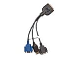 HPE - Video / USB / serial cable kit - 36 pin SUV connector (M) to USB, DB-9, HD-15 (VGA) - for ProLiant SL230s Gen8, SL250s Gen8, SL270s Gen8, XL220a Gen8, XL230k Gen10, XL270d Gen9