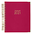 AT-A-GLANCE® Harmony Daily/Monthly Hardcover Planner, 7" x 8-3/4", Berry, January To December 2021, 6099-806-59 1 thumbnail image