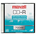 Maxell CD Recordable Media - CD-R - 48x - 700 MB - 1 Pack Slim Jewel Case - 120mm