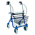 DMI® Classic Adjustable Steel Folding Rollator Walker, 38"H x 23"W x 29 1/2"D, Blue