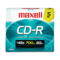 Maxell - 5 x CD-R - 700 MB (80min) 48x - slim jewel case 1 thumbnail image