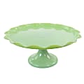 Martha Stewart Glass Cake Stand, 11-1/4”, Jade Green