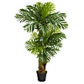 Nearly Natural Hawaii Palm 72”H Artificial Tree With Pot, 72”H x 20”W x 20”D, Green