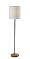 Adesso Brielle Floor Lamp, 62”H, White Shade/Natural Base
