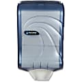 San Jamar High Cap Ultrafold Towel Dispenser - C Fold, Multifold Dispenser - 450 C Fold, 750 Multifold - 18" Height x 11.8" Width x 6.3" Depth - Plastic - Arctic Blue - Durable, Impact Resistant, Hands-free, Touch-free, Break Resistant