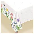 Amscan Spring Tulip Garden Fabric Table Covers, 52" x 90", Multicolor, Set Of 2 Covers