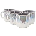 Meritage Luster 4-Piece Reactive Glaze Stoneware Mug Set, 19.8 Oz, Gray 1 thumbnail image