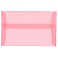 JAM Paper® Translucent Envelopes, #4 Bar (A1), Gummed Seal, Blush Pink, Pack Of 25
