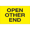 Tape Logic® Preprinted Shipping Labels, "Open Other End", DL2791, Rectangle, 3" x 5", Fluorescent Yellow, Roll Of 500 1 thumbnail image