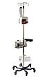 Medline 6-Leg Heavy-Duty IV Stands, 73" - 99 1/2" x 24", Gray/Stainless Steel, Pack Of 2 1 thumbnail image