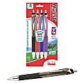 Pentel® HyperG™ Retractable Gel Roller Pens, Medium Point, 0.7 mm, 57% Recycled, Assorted Barrels, Assorted Ink Colors, Pack Of 4
