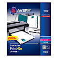 Avery® Print-On™ Dividers, 8 1/2" x 11", Unpunched, 5-Tab, White Dividers/White Tabs, Pack Of 5 Sets