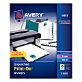 Avery® Print-On™ Dividers, 8 1/2" x 11", Unpunched, 8-Tab, White Dividers/White Tabs, Pack Of 5 Sets 1 thumbnail image