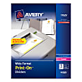 Avery® Print-On™ Dividers, 8 1/2" x 11", Wide Format Printer, 3-Hole Punched, 5-Tab, White Dividers/White Tabs, Pack Of 25 Sets