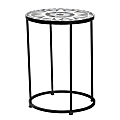 Baxton Studio Kaden Modern And Contemporary Outdoor Side Table, 19-1/8”H x 14”W x 14”D, Black/Multicolor