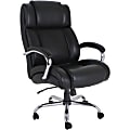 Lorell® UltraCoil Comfort Big & Tall Bonded Leather Chair, Black