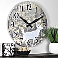 FirsTime® Forest Deer Round Wall Clock, 15 1/2", Sage/Black