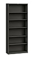 HON® Brigade® 6 Shelf Transitional Modular Shelving Bookcase,81-1/8"H x 34-1/2"W x 12-5/8"D, Black 1 thumbnail image